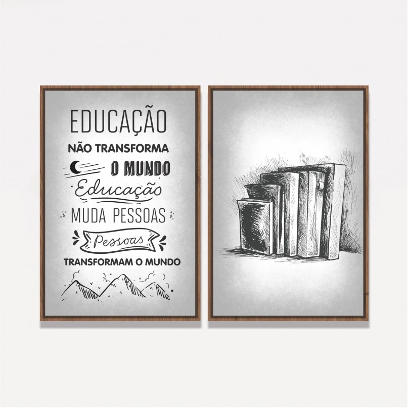 Quadro Duo Educação Muda Pessoas