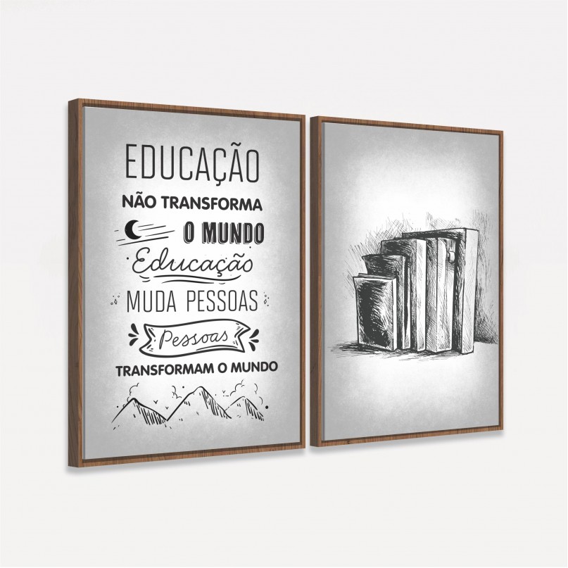 Quadro Duo Educação Muda Pessoas