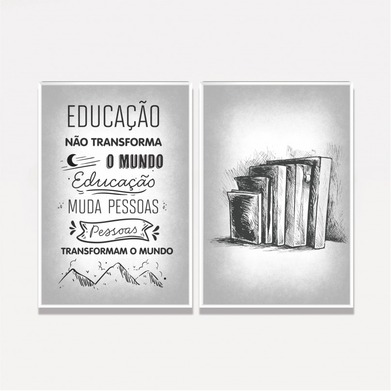 Quadro Duo Educação Muda Pessoas