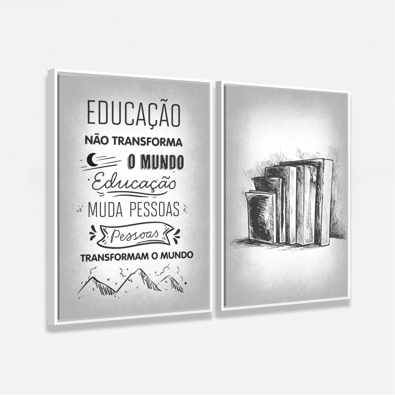 Quadro Duo Educação Muda Pessoas