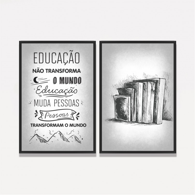 Quadro Duo Educação Muda Pessoas