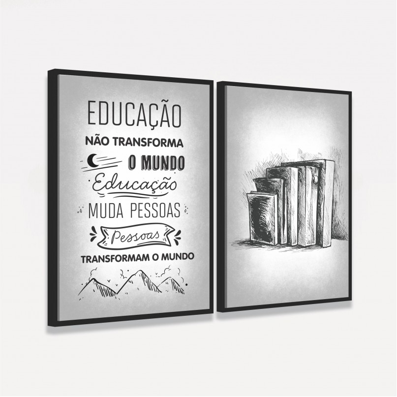 Quadro Duo Educação Muda Pessoas