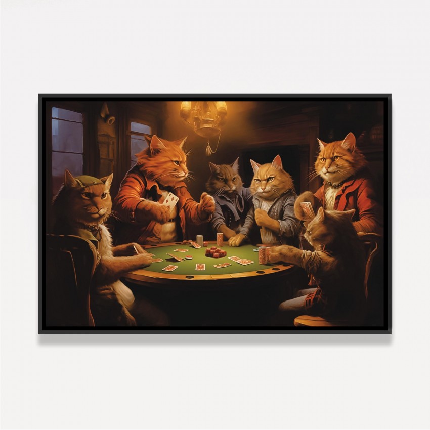 Quadro Gatos Jogando Poker