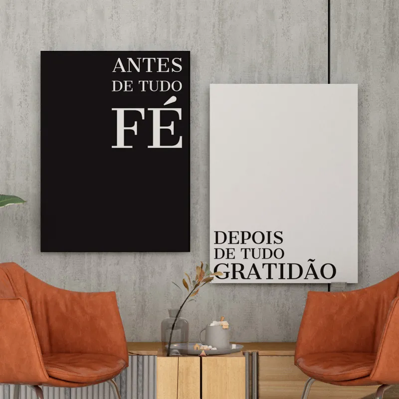 Quadro Duo Antes de Tudo Fé Depois de Tudo Gratidão