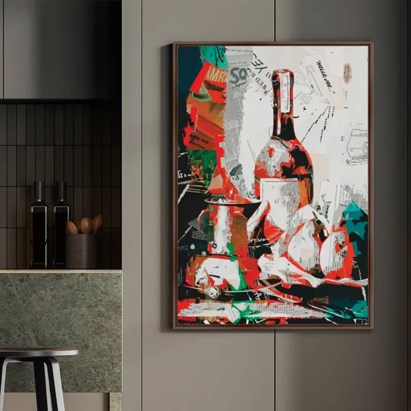 Quadro Decorativo The Wine Colage