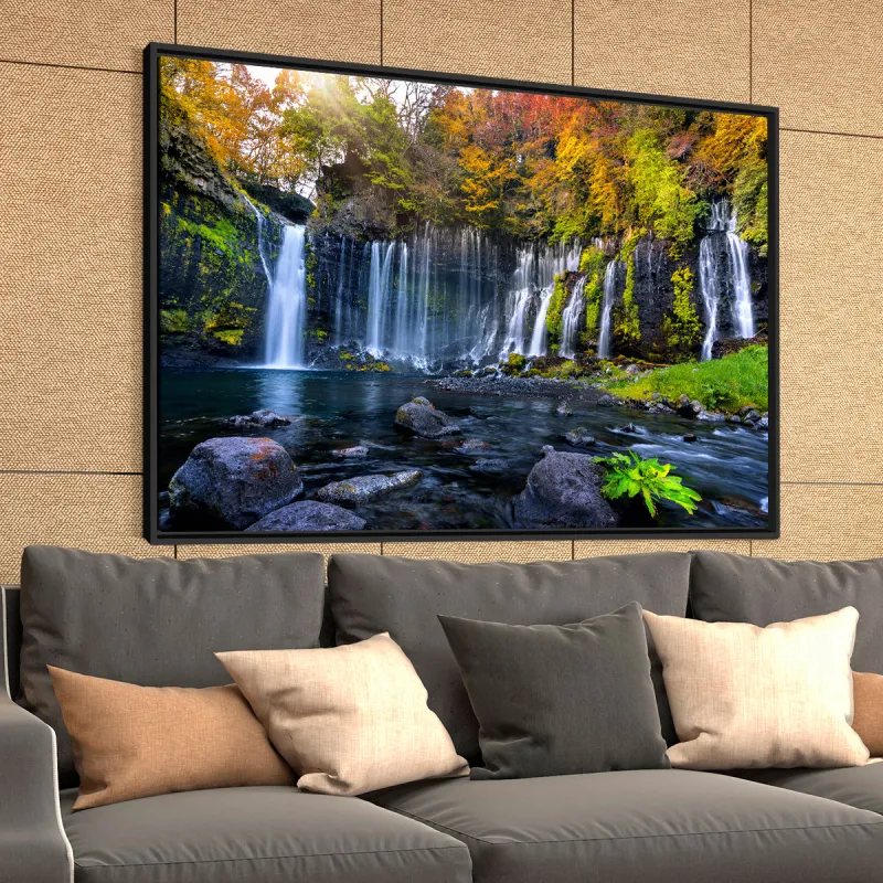 Quadro Decorativo Paisagem Cachoeira Natureza em Harmonia