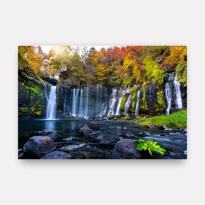 Quadro Decorativo Paisagem Cachoeira Natureza em Harmonia