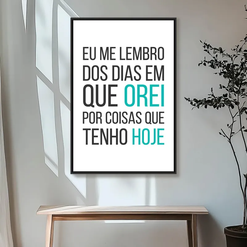 Quadro Agradecimento Oração