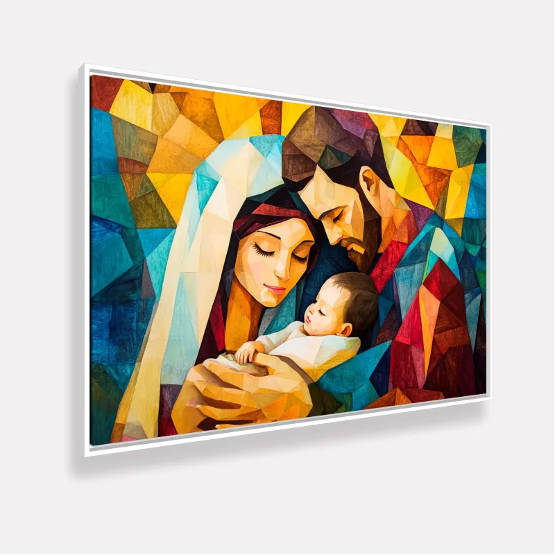 Quadro Sagrada Família Amor Divino Arte Moderna Mosaico