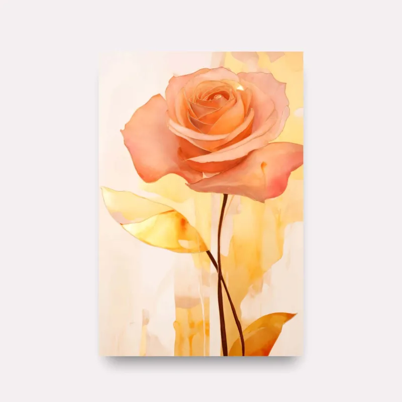 Quadro Flor de Rosa Belíssima Pintura