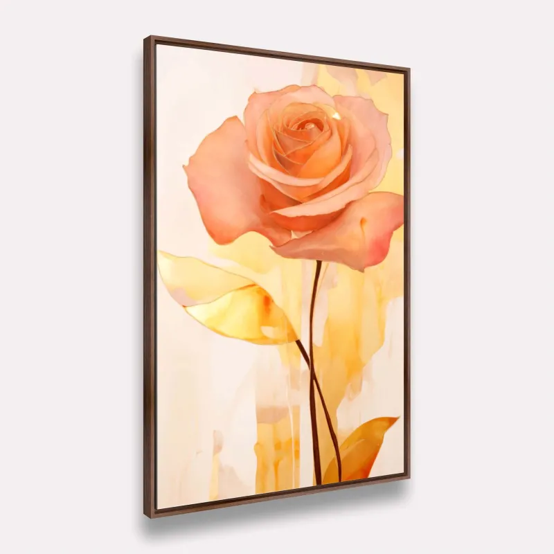 Quadro Flor de Rosa Belíssima Pintura