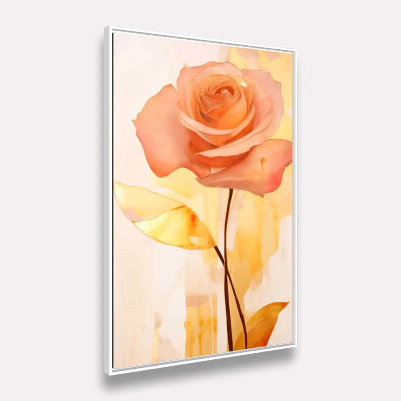 Quadro Flor de Rosa Belíssima Pintura