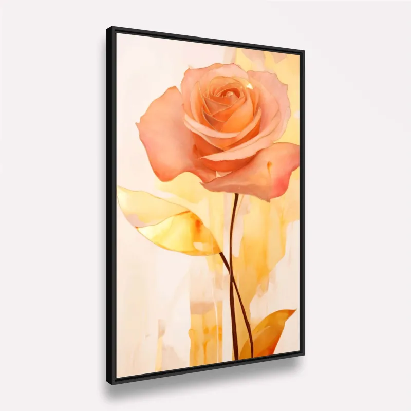 Quadro Flor de Rosa Belíssima Pintura