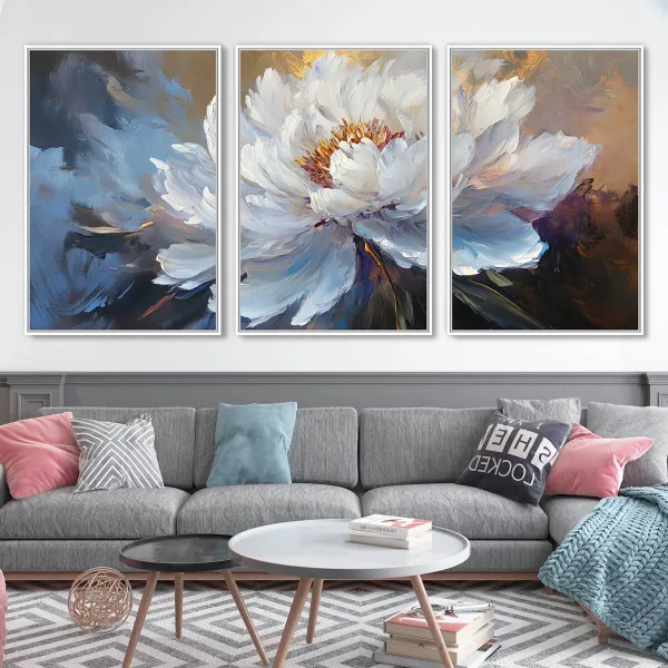 Quadro Flor Peônia Majestosa Harmonia de Cores