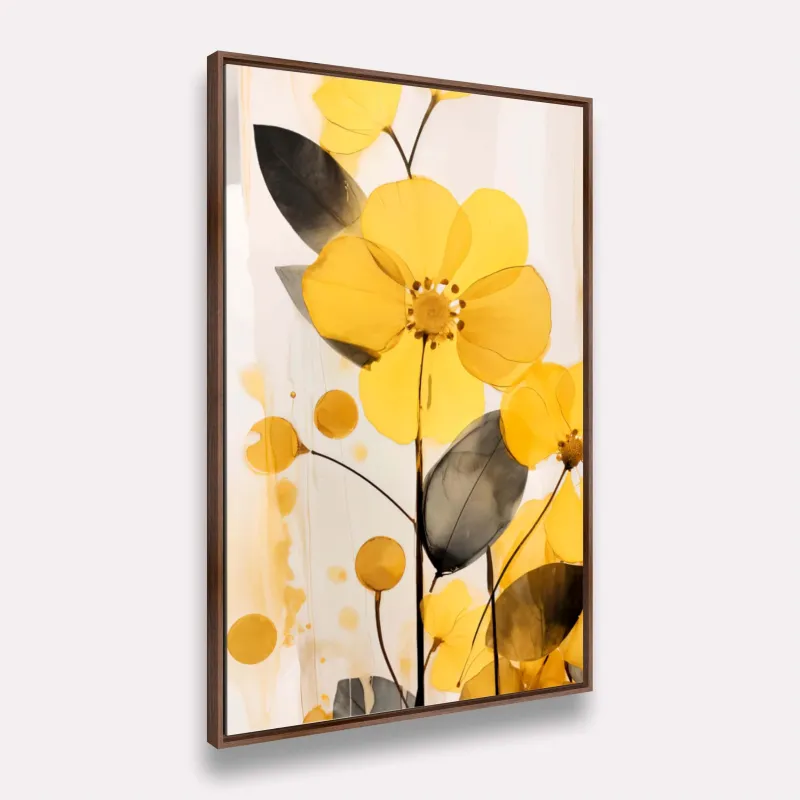 Quadro Flores Amarelas Lindas Pétalas