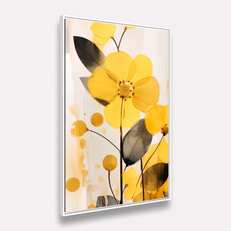 Quadro Flores Amarelas Lindas Pétalas