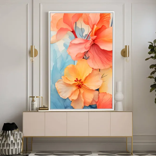 Quadro Flores Lindas Pintura Pétalas