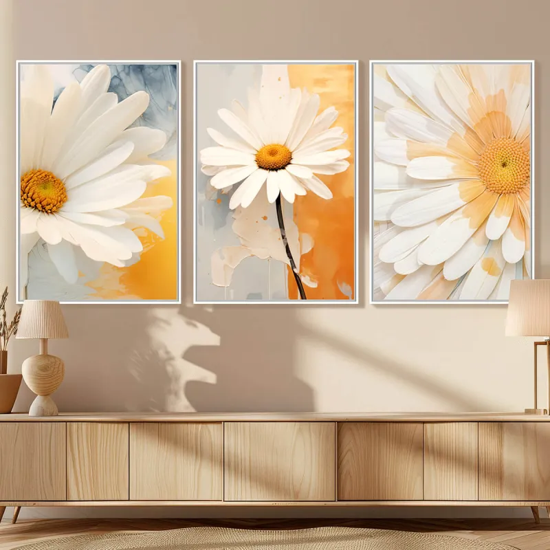 Quadro Lindas Flores de Margarida Brancas Suave