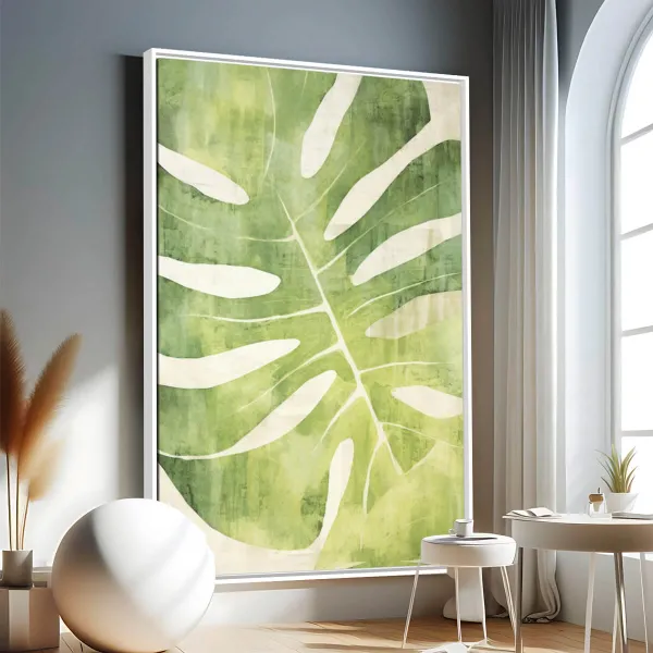 Quadro Folha Costela de Adão Monstera Verde