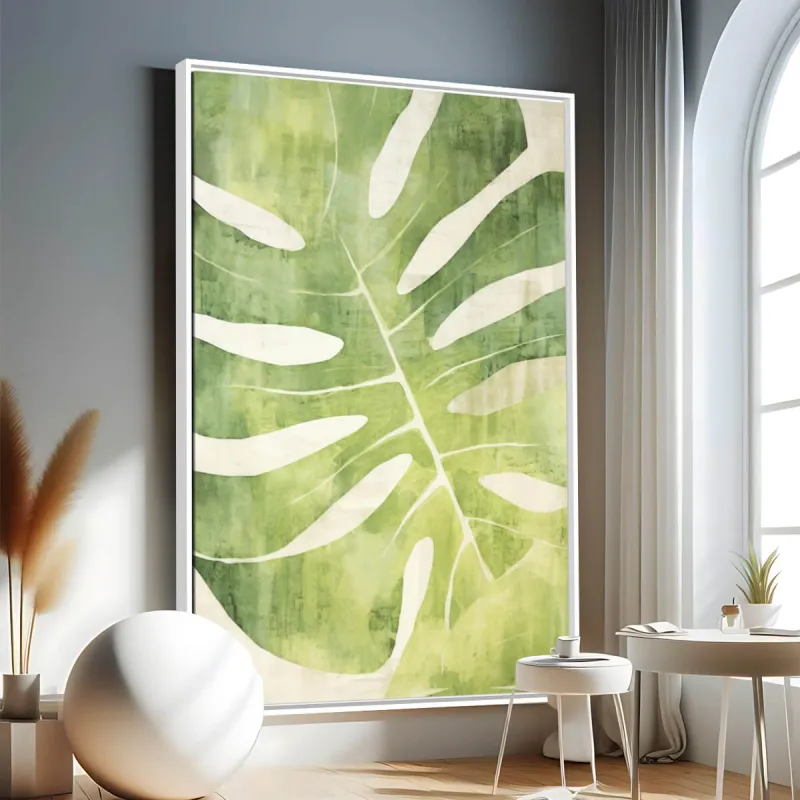 Quadro Folha Costela de Adão Monstera Verde