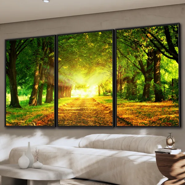 Quadro Paisagem Árvores dos Sonhos Caminho Iluminado