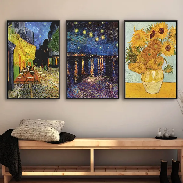 Quadro decorativo Trio de Van Gogh
