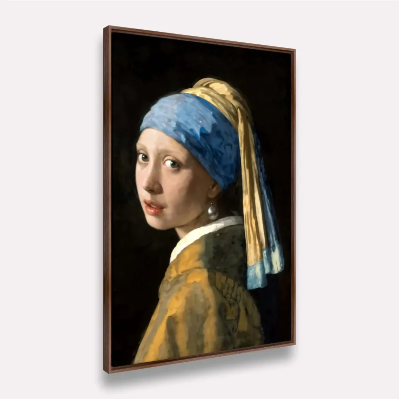 Quadro Moça com Brinco de Pérola de Johannes Vermeer Releitura