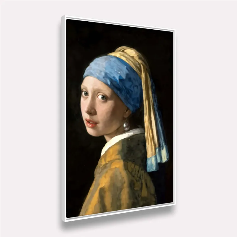 Quadro Moça com Brinco de Pérola de Johannes Vermeer Releitura