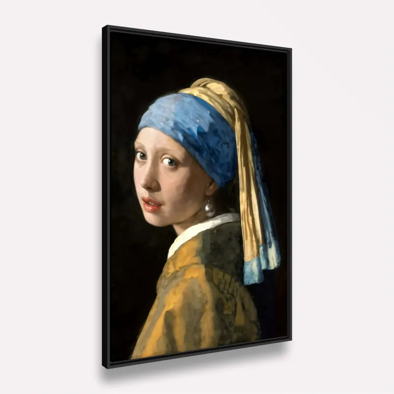 Quadro Moça com Brinco de Pérola de Johannes Vermeer Releitura