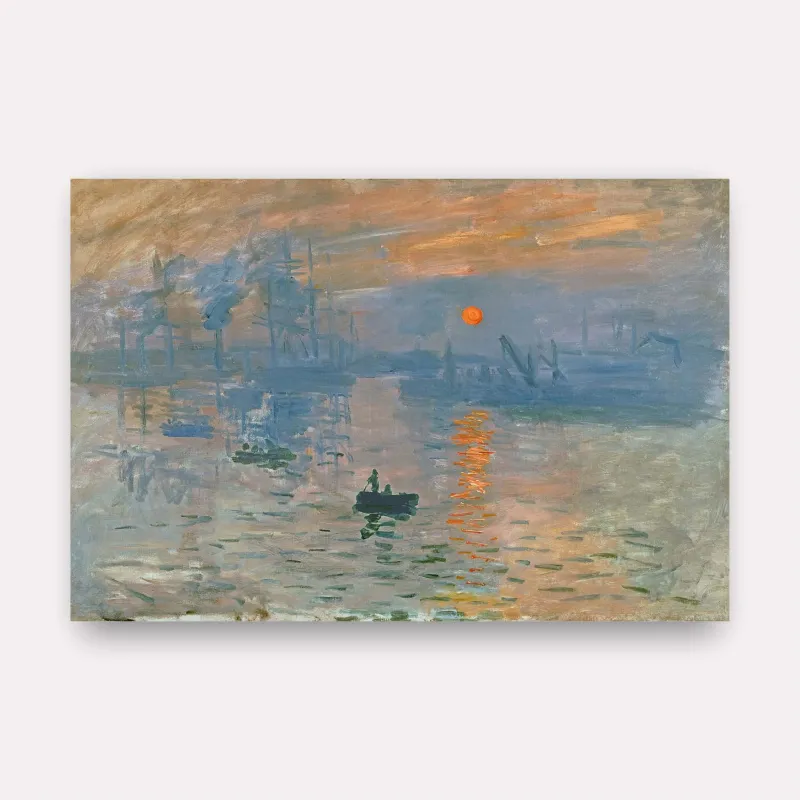 Quadro Impressão Nascer do Sol de Claude Monet Releitura