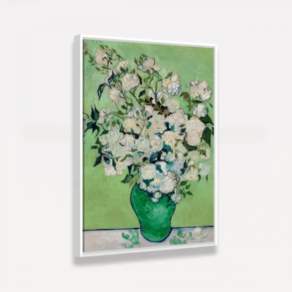 Quadro Iris e Rosas em um Vaso - Van Gogh