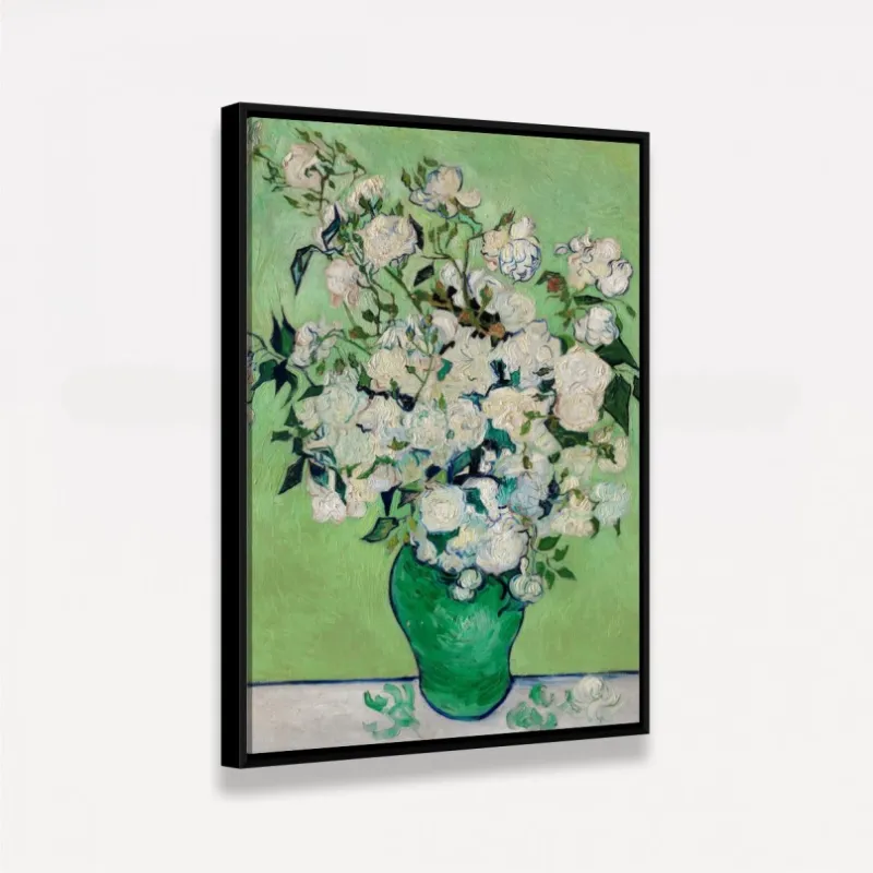 Quadro Iris e Rosas em um Vaso - Van Gogh