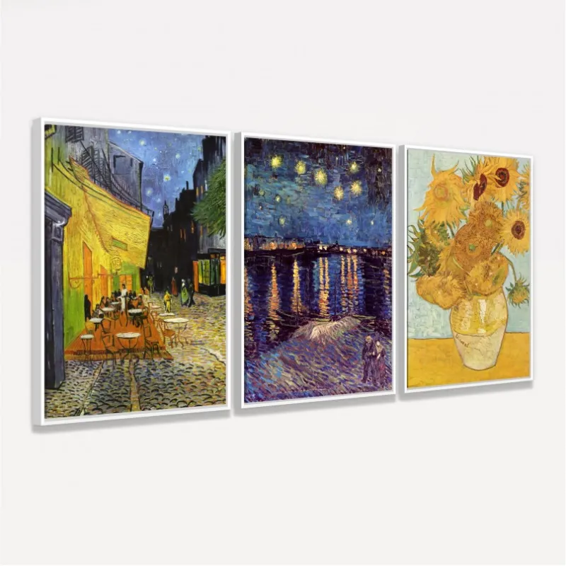 Quadro decorativo Trio de Van Gogh