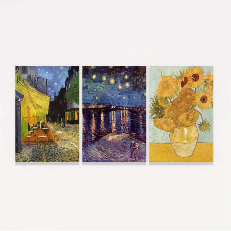 Quadro decorativo Trio de Van Gogh