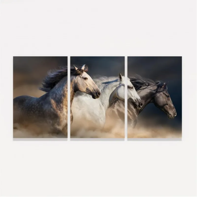 Quadro Cavalos em Arte - Trio de Cavalos