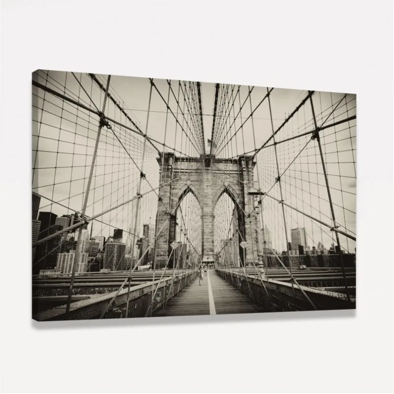 Quadro Ponte do Brooklyn Nova York - Vintage Sépia