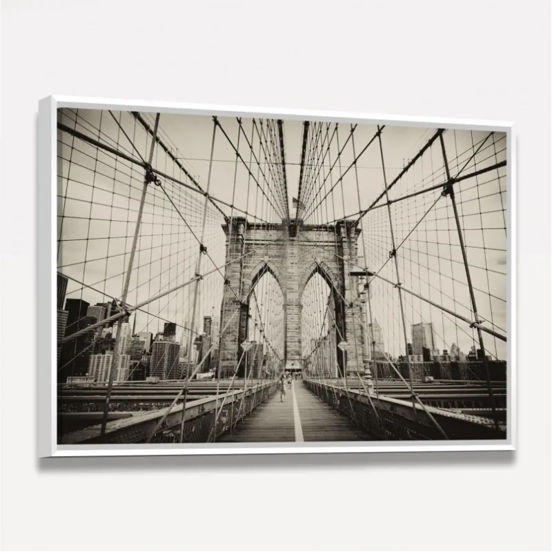 Quadro Ponte do Brooklyn Nova York - Vintage Sépia