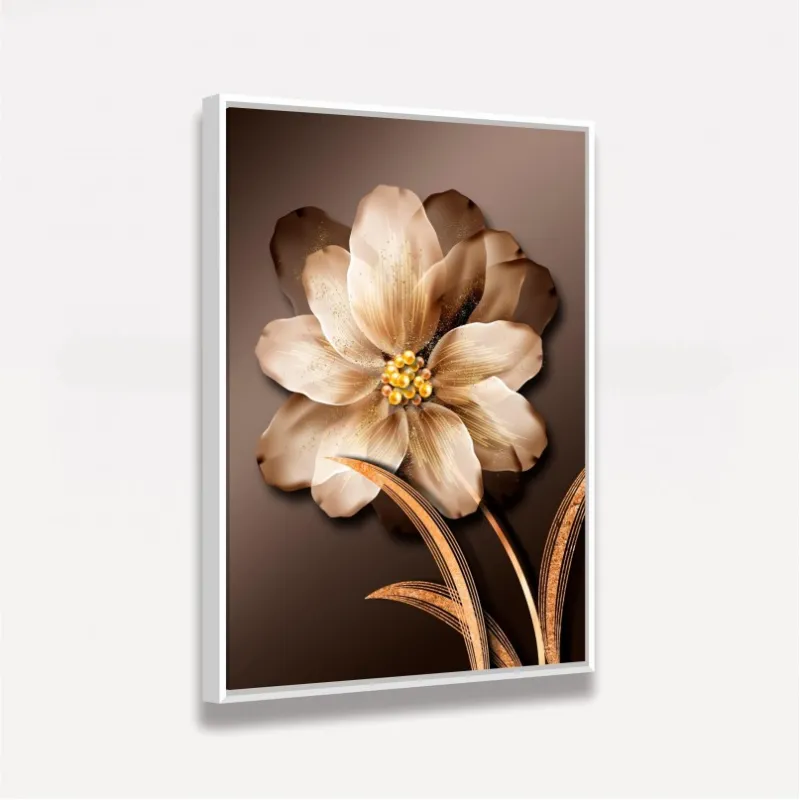 Quadro Flor Luxo em Arte - Drops Of Gold