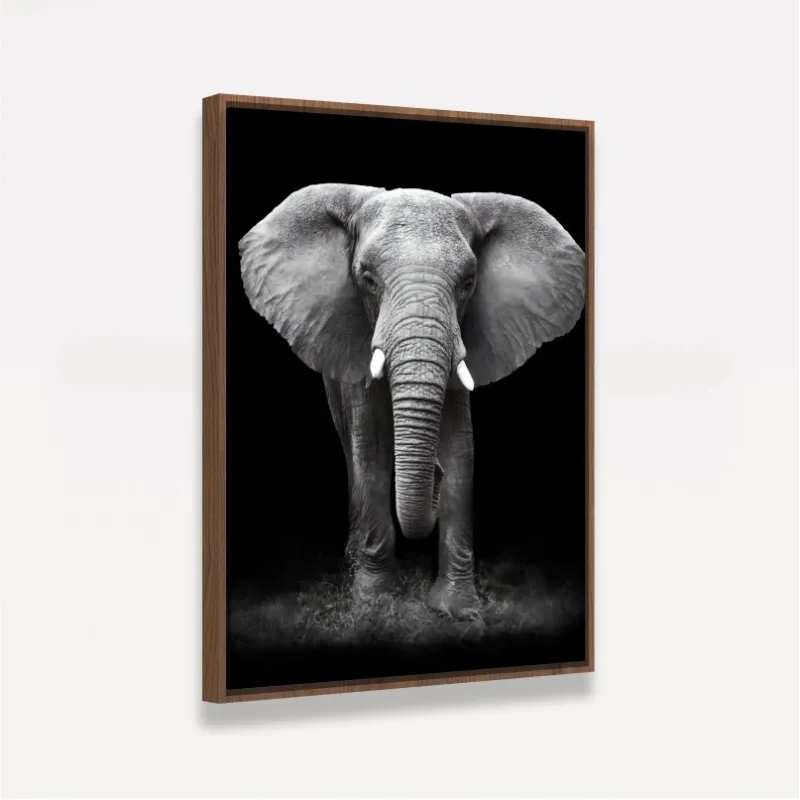 Quadro Elefante em Arte Preto e Branco