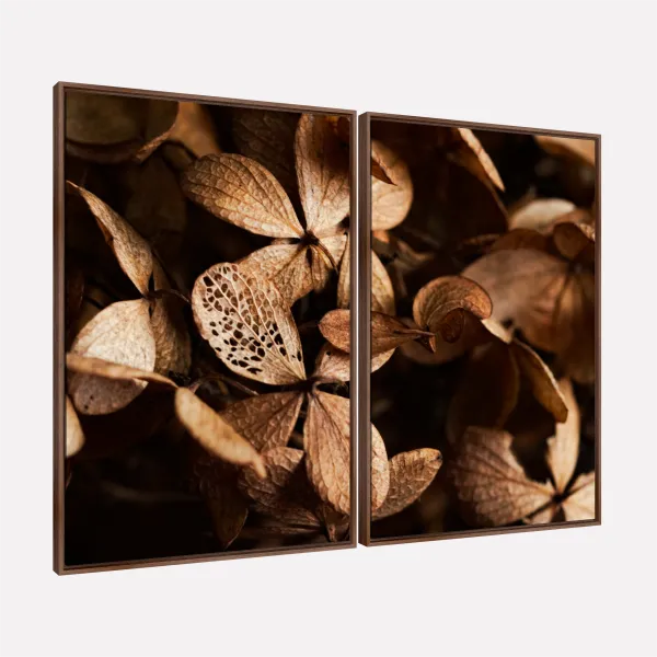 Quadro Flores Secas com Textura Orgânica e Sofisticação