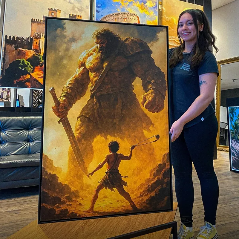 Quadro Davi contra Golias – Vença o Seu Gigante
