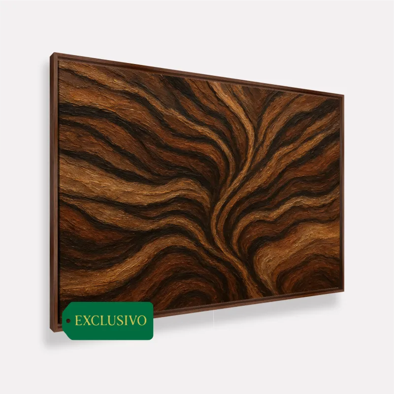 Quadro Abstrato Raízes Do Tempo Tons Terrosos 