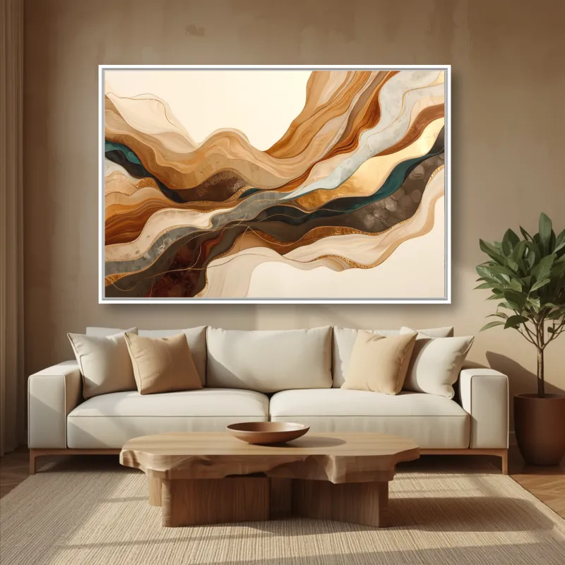 Quadro Abstrato Moderno Ondas Em Harmonia - Arte Exclusiva