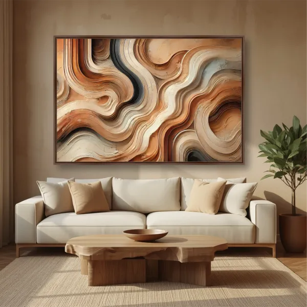 Quadro Decorativo Abstrato Entre Curvas - Arte Exclusiva