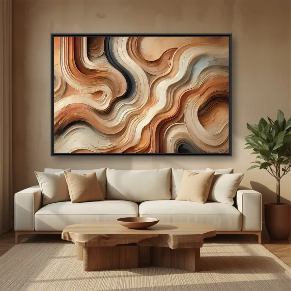 Quadro Decorativo Abstrato Entre Curvas - Arte Exclusiva