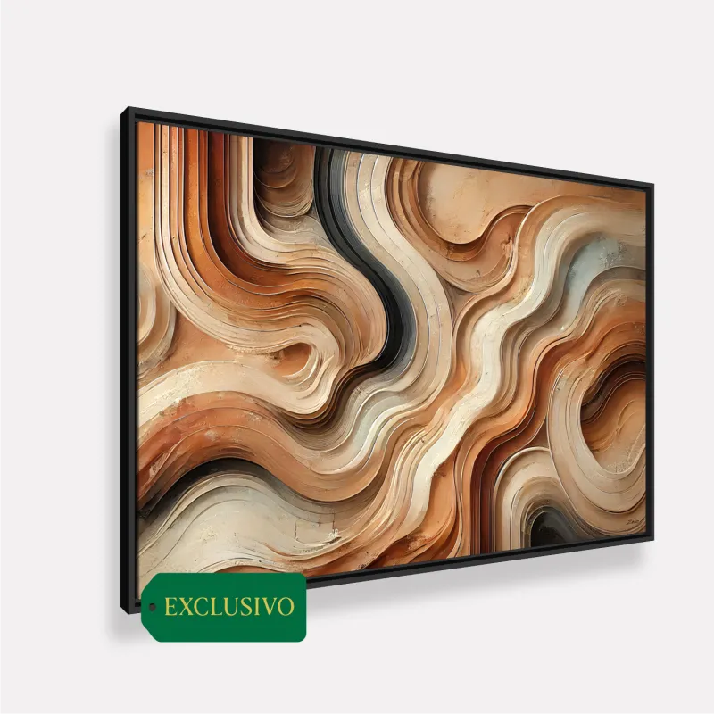 Quadro Decorativo Abstrato Entre Curvas 