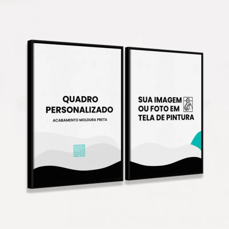 Quadros Personalizados - Kit 2 Telas Retangulares