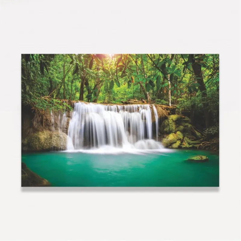 Quadro Cachoeira Sobre Pedras Natureza