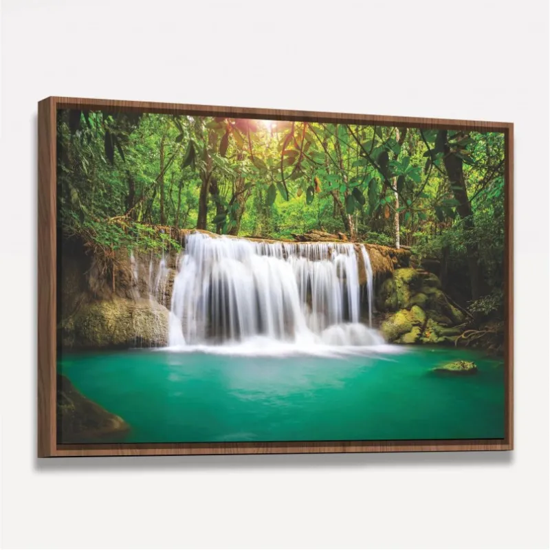 Quadro Cachoeira Sobre Pedras Natureza