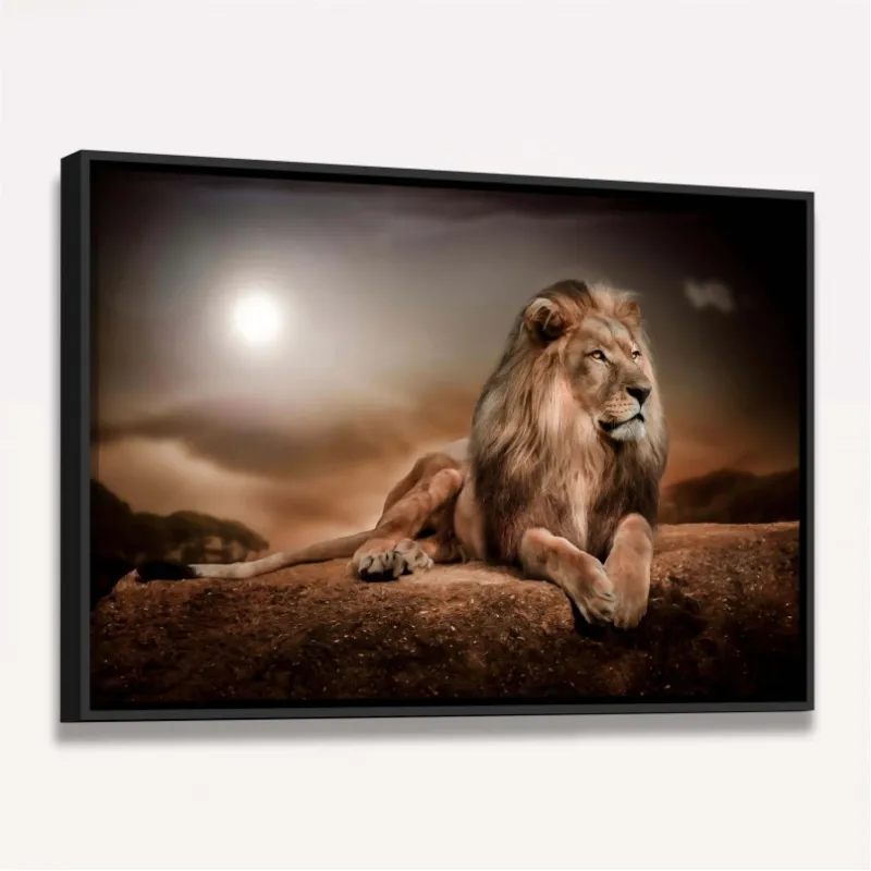 Quadro decorativo Leão de Judá Sobre a Rocha